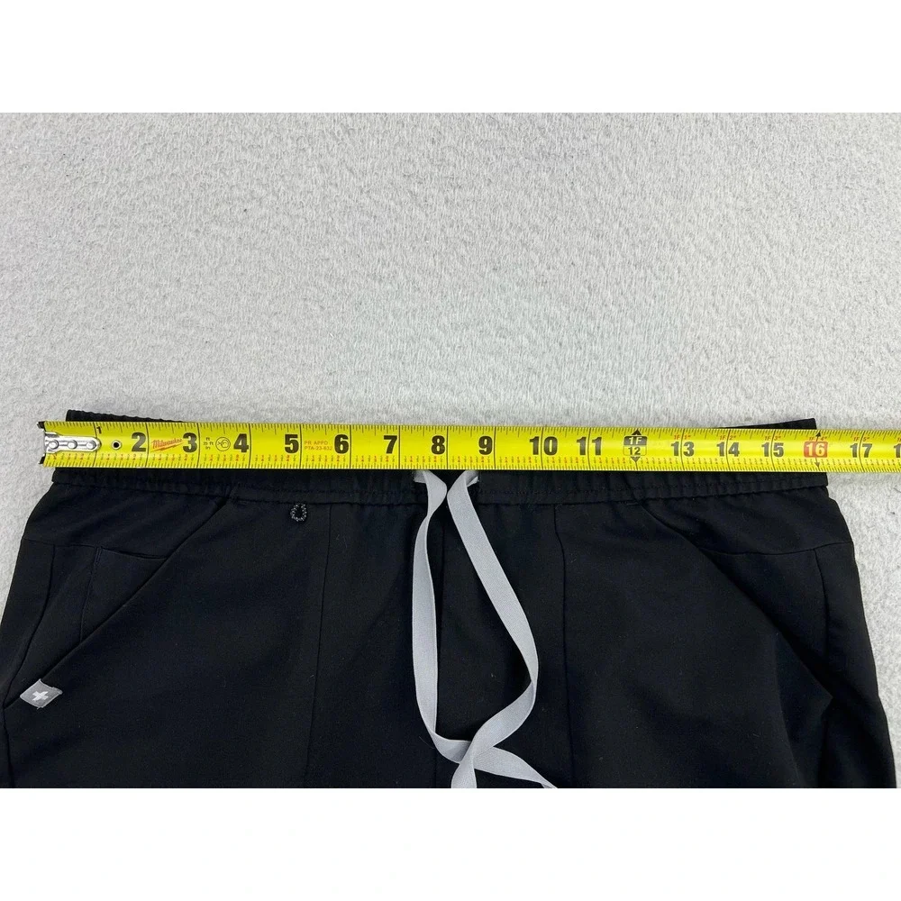 FIGS Kochi Scrub Pants Womens Medium Black Technical Collection Stretch